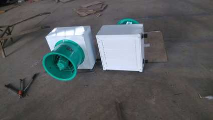 山東德州武城工業(yè)廠房車間防爆型蒸汽熱水電加熱暖風(fēng)機(jī)廠家